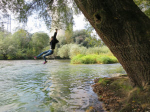 Aline beim Schwingen