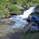 Eiskaltes Schmelzwasser sorgte unterwegs für willkommene Abkühlung.